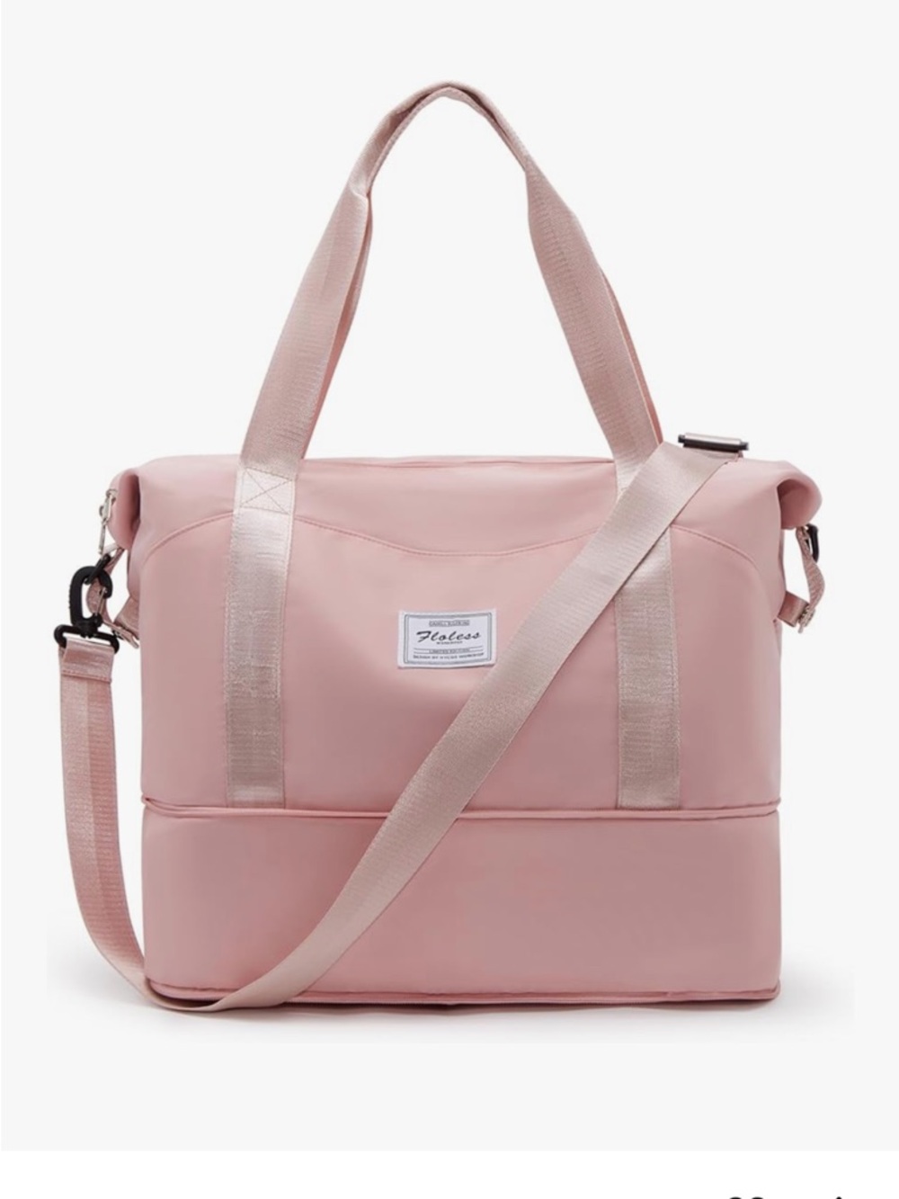 Expandable Pink Weekend Tote Bag